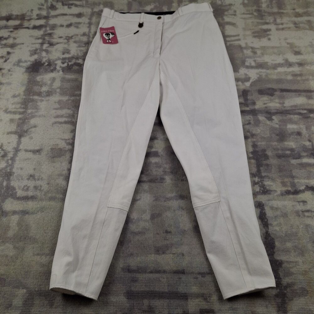 Fuller Fillies Ladies 34 Full Seat Riding Breeches White Dressage Jodhpurs NWT